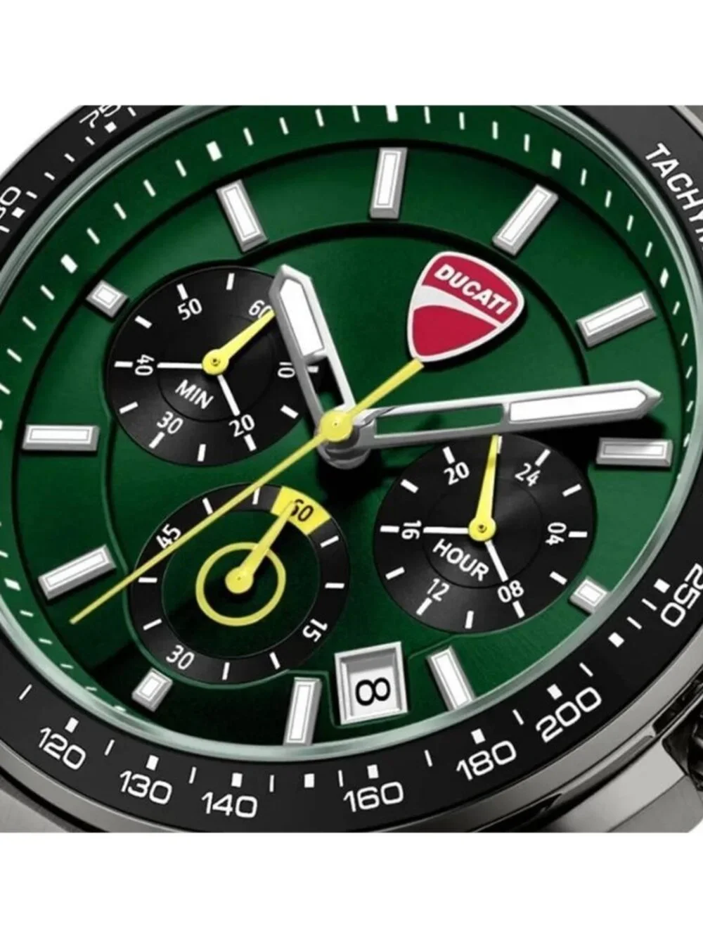 NWT Ducati Supermotos Chronograph Quartz Green Dial Men's Watch